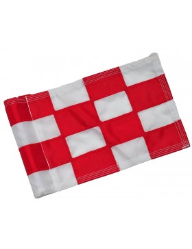 Checkered Flag Red & White Large