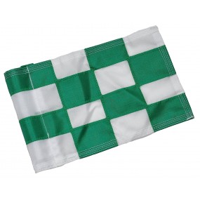 Checkered Flag Green & White Large